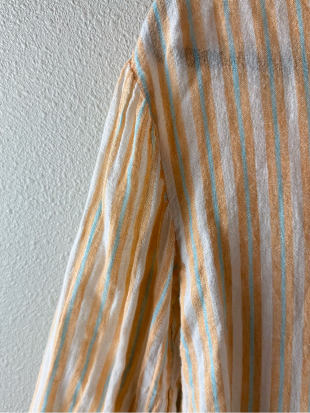 Rails Clio Linen Blend Shirt Button Down Clementine Stripe Women’s XS - Picture 8 of 13